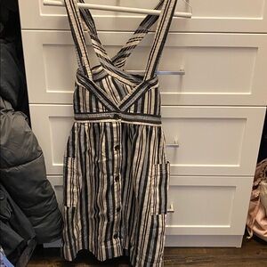 Madewell Black and White Striped Dress